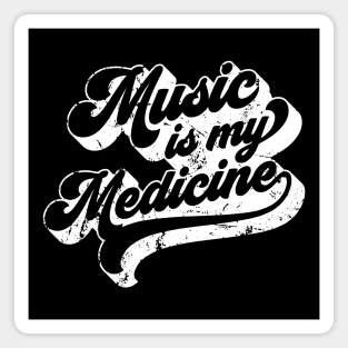 Music Is My Medicine • Vintage 70s Retro Style Quote Magnet